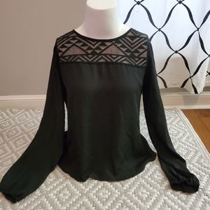 Black silk blouse